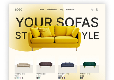 Sofas Website / Web Design / UI ui