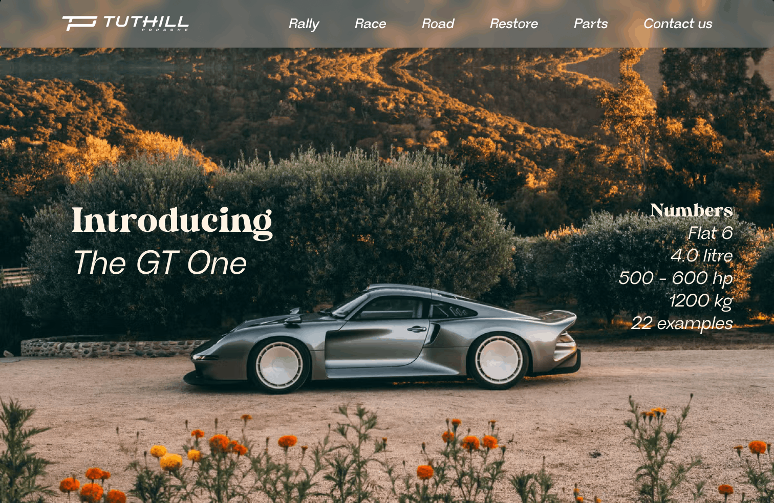 DailyUI #003 car design landing page redesign ui