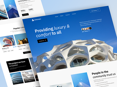 Real estate website design | Landing page UI concept