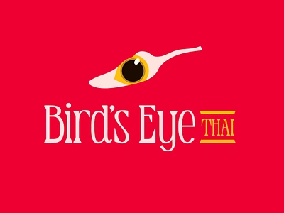 Bird's Eye Thai - visual identity bold brand branding design graphic design icon identity letter b logo modern restaurant spicy type typography zakk waleko