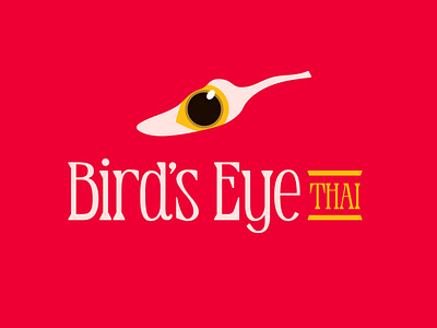 Bird's Eye Thai - visual identity bold brand branding design graphic design icon identity letter b logo modern restaurant spicy type typography zakk waleko