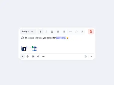 Rich Text Field clean light theme minimalist text text field ui
