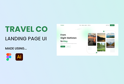 Travel CO Landing Page UI adventuretravel destinationdesign exploremore landingpage minimalui responsivedesign travelagency traveldesign travellandingpage travelui travelwebsite uiinspiration uiux userinterface uxdesign webdesign webui