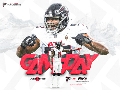 Julio Jones: Falcons' Fearless Flyer adobeillustrator advertisingdesign americanfootball branding photoshop posterdesign sportsbranding sportslogo