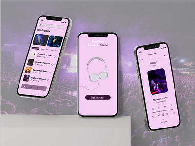 Music page branding music app ui ui design