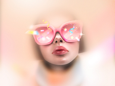 Rose-Tinted Glasses 2d 3d abstract adobe adobe illustration adobe photoshop art artwork clean colorful creative design digital art flat graphic design illustration minimal modern simple vector