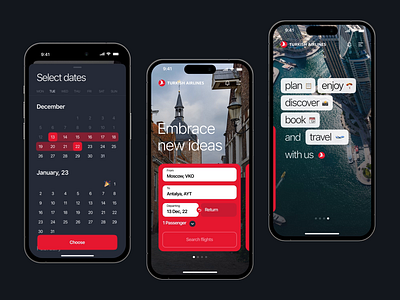 Turkish Airlines Redesign Concept animation app app innovation design concept ios redisidn ui ux uxui uxui