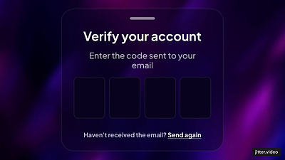 Verification Code UI Design behance card dribbble figma ui ux