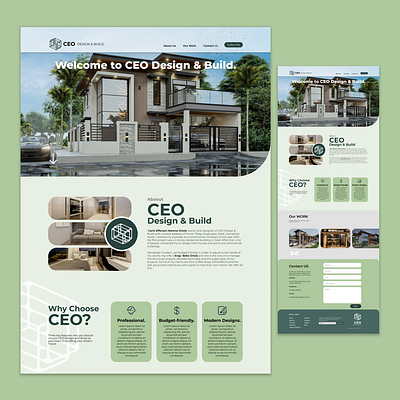 Web Design for Construction Company graphic design ui