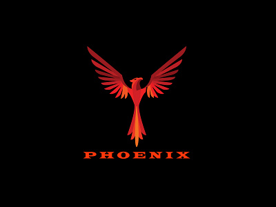 PHOENIX LOGOS animal bird design fire icon mhitology symbol