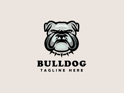 BULLDOG LOGOS animal icon illustration logo pet symbol vector