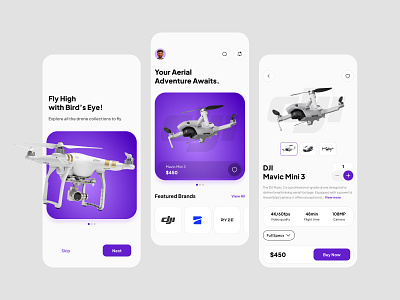 Drone store app UI/UX design 100crowns app app design branding design drone drone app drone store ecommerce galibe hasan joy graphic design mobile app new design ui ui design user interface user interface design ux design