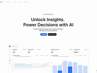 Free Framer Template: AI data analytics ai analytics dashboard data landingpage minimal white