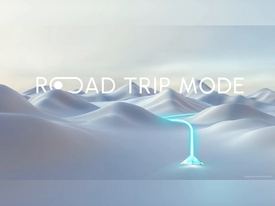 Road Trip Mode after effects animation arrow car caustics ccp concept design feature hmi illustration motion graphics navi navigation plugin reflection road trip ui waterfall widget