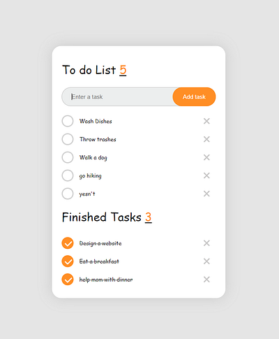 Simple To do List clean design fresh list modern orange todo trends ui