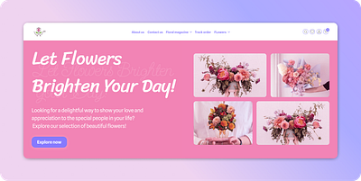 Landing page (Hero section) flower shop website flower shpo hero section landing page ui design uiux ux ux writing