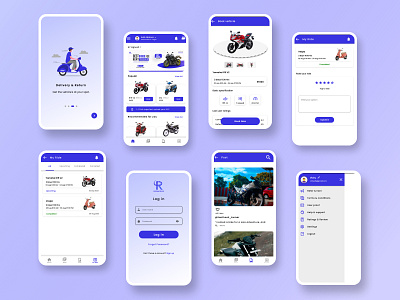 Bike Rental App Design app design bike rental app figma illustration photoshop ui ux design