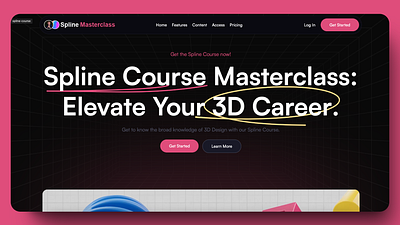 Spline Course - 3D Modelling, Animating & Web Integration 3d 3d design animate animation course design modelling online course spline spline design ui ux