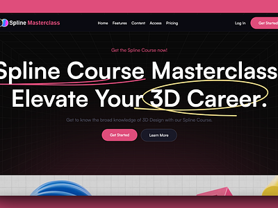 Spline Course - 3D Modelling, Animating & Web Integration 3d 3d design animate animation course design modelling online course spline spline design ui ux