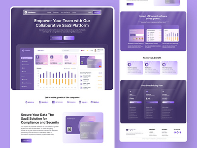 Saas landing page design ai artificial intelegent business interface landing page landing page ui layout marketing minimalist mobile product saas service technology ui ux uiux we design web web designer website