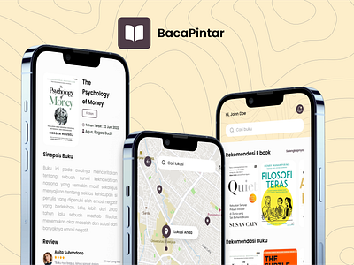 BacaPintar book design digital ebook library reading reviews ui