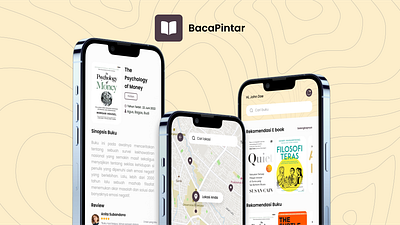 BacaPintar book design digital ebook library reading reviews ui