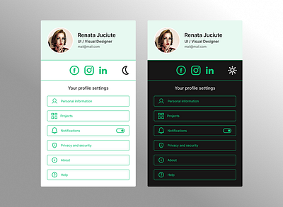 Daily UI #007 - Settings app dailyui designchallenge figma settings ui uidesign