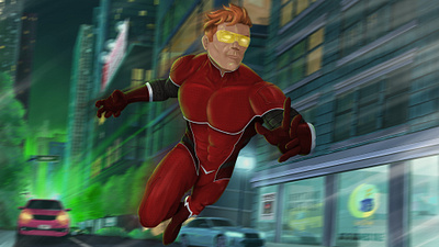 Streak Street character character design cityscape concept art creative process dc comics design digital illustration digital painting figure drawing graphic design hero illustration illustrator photoshop red super hero the flash visual development wacom