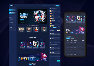 Gambling Website dark darkmode design gambling game graphic design ui ux