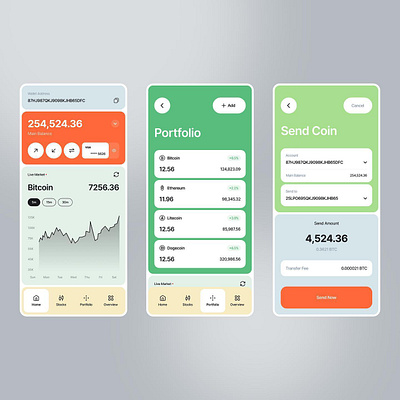 New crypto wallet design.. graphic design logo ui web design