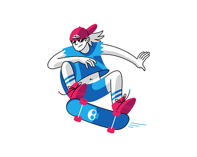 Rad Dude 1 art direction character character design dude graphic design illustration illustrator punk skateboard skateboarder vector vector art