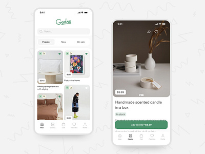 Godno | Handmade products marketplace app application design dev development e commerce ecom ecommerce interface logo marketplace mobile mobile app mobile application shop ui user interface ux uxui uxui design