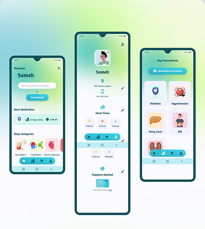 Pharmacy Mobile App UX/UI Design app design delivery medical mobile app medication reminder medications mobile app design pharmaceutical pharmacy mobile app ui design ux design