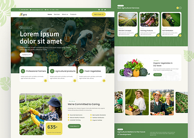 Agro Firm Website agriculture agro firm branding designer figma illustrator landing page new trending uiux design uiux designer website