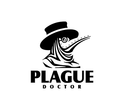 Plague Doctor Logo branding character crow dark death design doctor face hat logo logo design logos mas people plague raven retro vector vintage virus