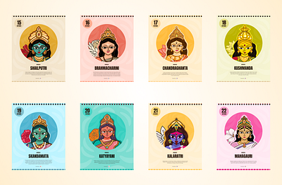 Festive Navratri Posters creativity design doodle festival graphic design illustrations navratri posters