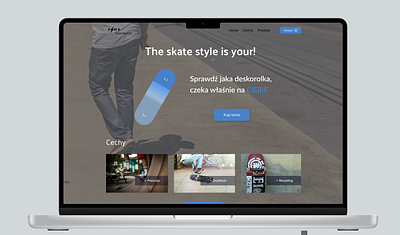 Mobile website about skateboarding