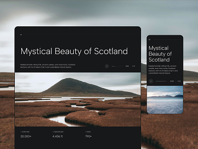 Mystic Beauty of Scotland 🏔️ 🐉 albert sans article black editorial google font hero journey media responsive scotland travel travelling type video