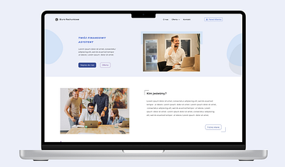 Website mockups for an accounting office