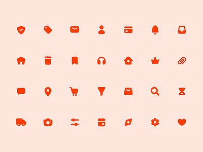 eCommerce icon set app business clean ecommerce finance friendly icon icon design icons minimal notification payment round set shop shopping simple solid tech ui