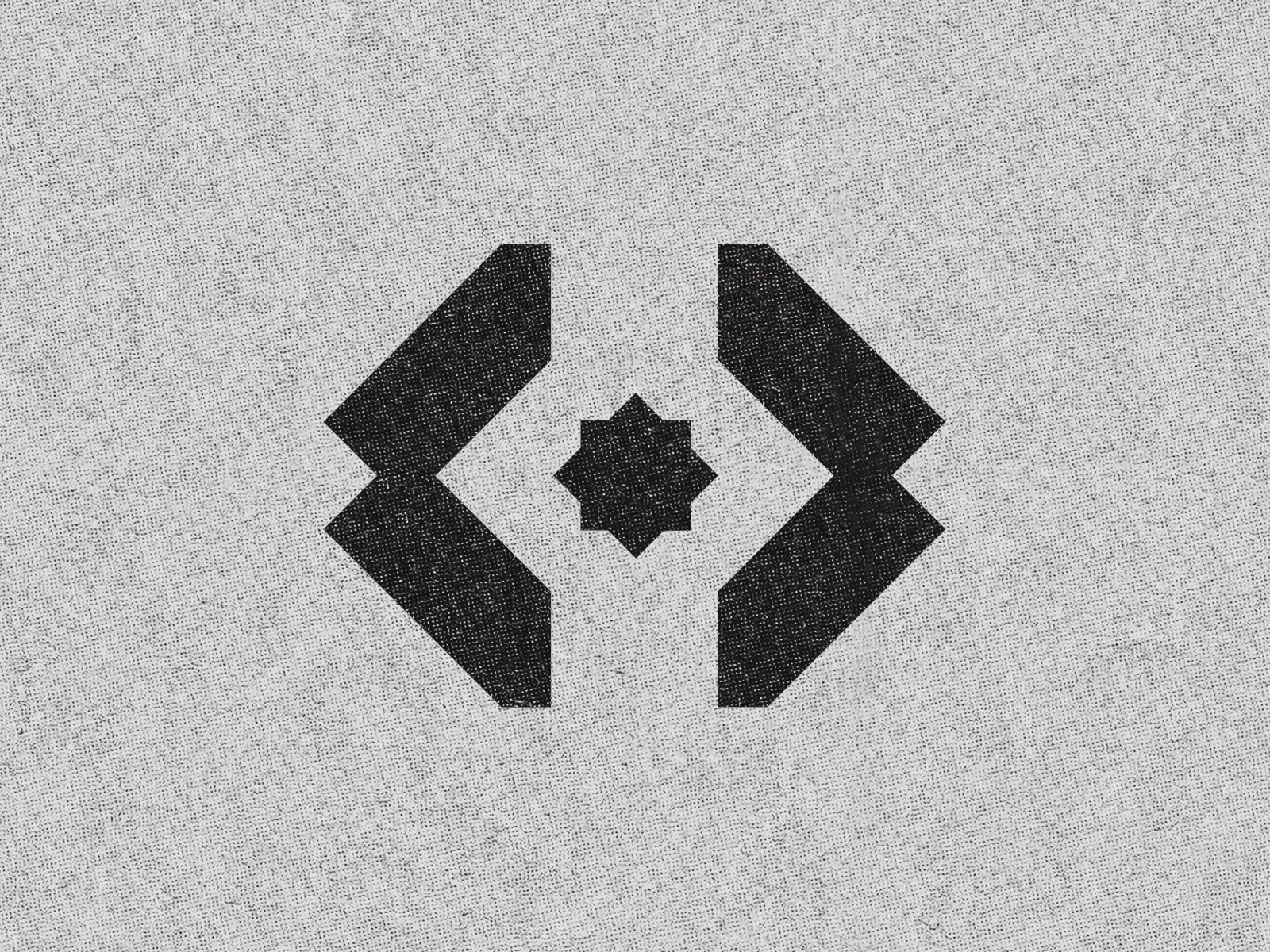 Logomark #005 (Textured) abstract art artwork design digital geometric geometrical geometry graphic illustration logo mark minimal modern print shapes symbol symmetric symmetry vector