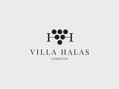 VILLA HALAS branding grape graphic design logo villa vineyard