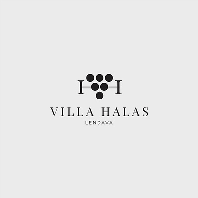 VILLA HALAS branding grape graphic design logo villa vineyard