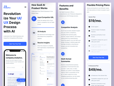 Competitor Analyzing mobile responsive analyzing app blue clean competitors design minimal mobile mobile responsive modern responsive saas ui uiux ux visual web web app web application