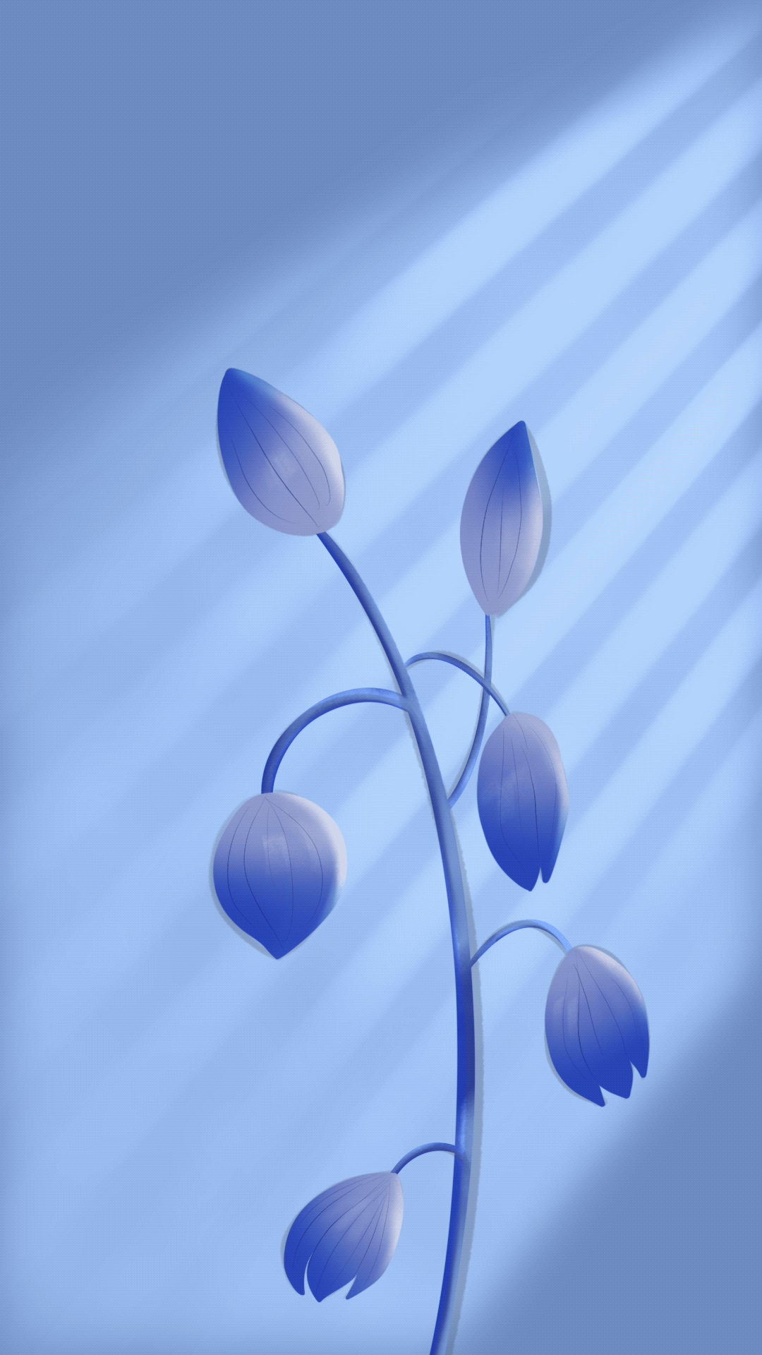 Blue Bloom animation flower gif graphic design motion graphics procreate