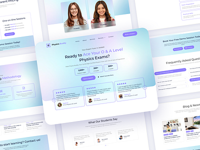 Physics Buddy | Online Tutor Website | UX/UI Design branding tutor website design