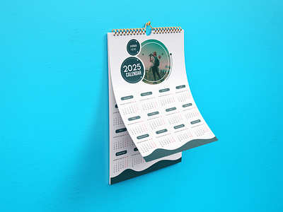 Wall 𝙲𝚊𝚕𝚎𝚗𝚍𝚎𝚛 𝙳𝚎𝚜𝚒𝚐𝚗 2025 2025 a4 branding calender calender 2025 colour design graphic design layout logo mockup