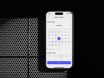 Book a viewing | mobile app appdesign bookingfeature designprocess mobileapp productdesign propertyviewing realestate realestateapp ui userexperience userinterface ux