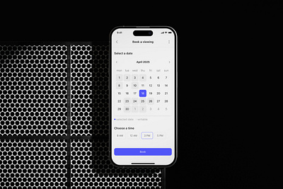 Book a viewing | mobile app appdesign bookingfeature designprocess mobileapp productdesign propertyviewing realestate realestateapp ui userexperience userinterface ux