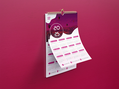 Wall 𝙲𝚊𝚕𝚎𝚗𝚍𝚎𝚛 𝙳𝚎𝚜𝚒𝚐𝚗 2025 2026 branding calender design company date desk graphic design happy new year layout logo mockup month wall